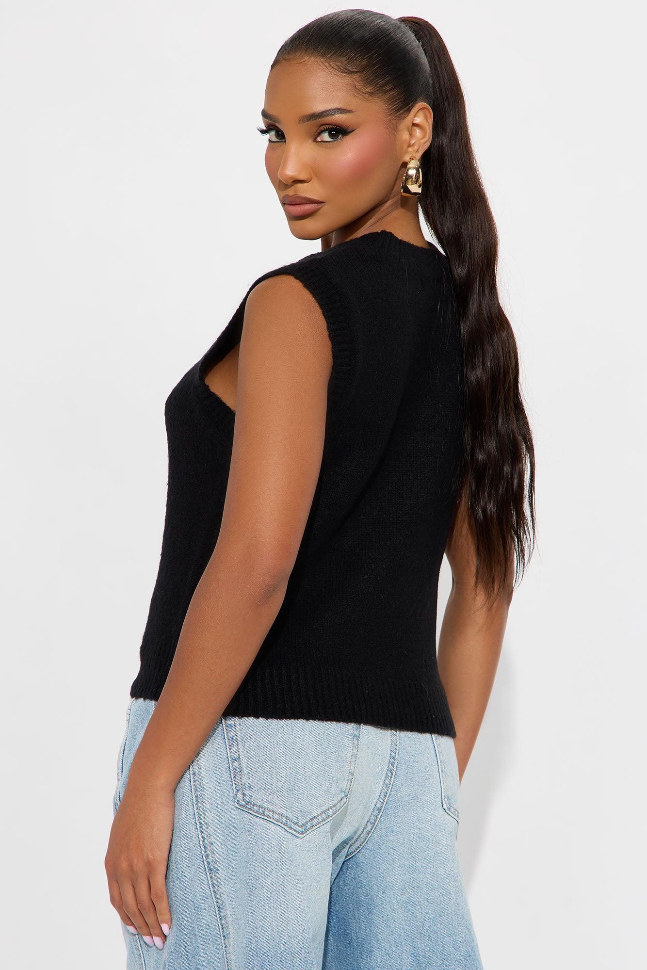 Fall For You Pullover Sweater - Black Female Product Image