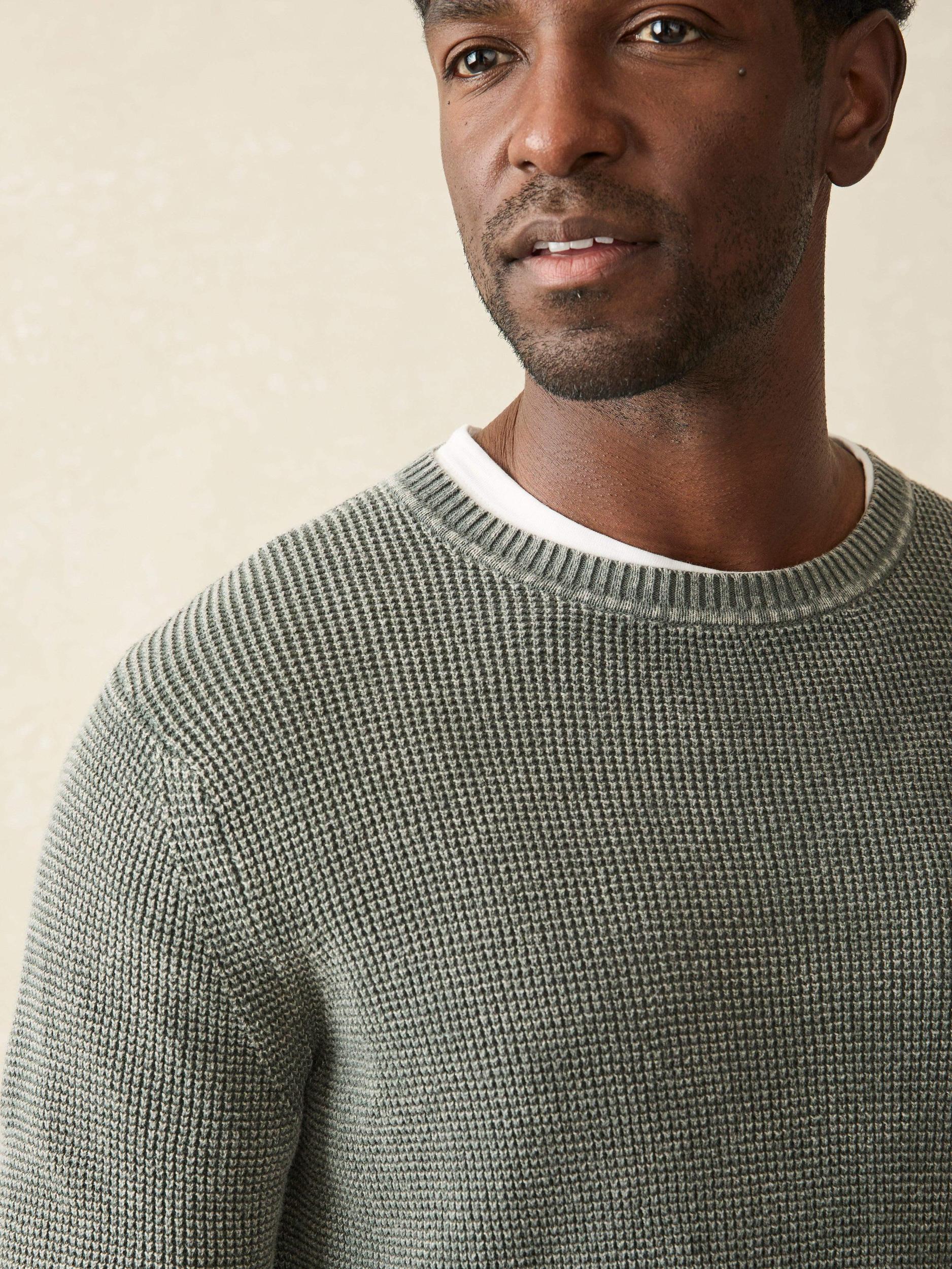 Sunwashed Crewneck Sweater - Mountain Olive Male Product Image