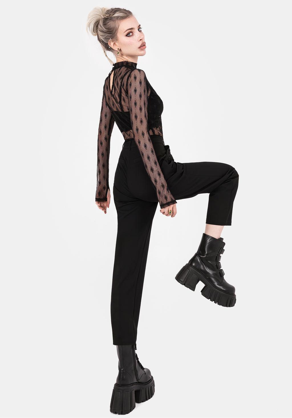 Mona Embroidered Tapered Trousers Product Image