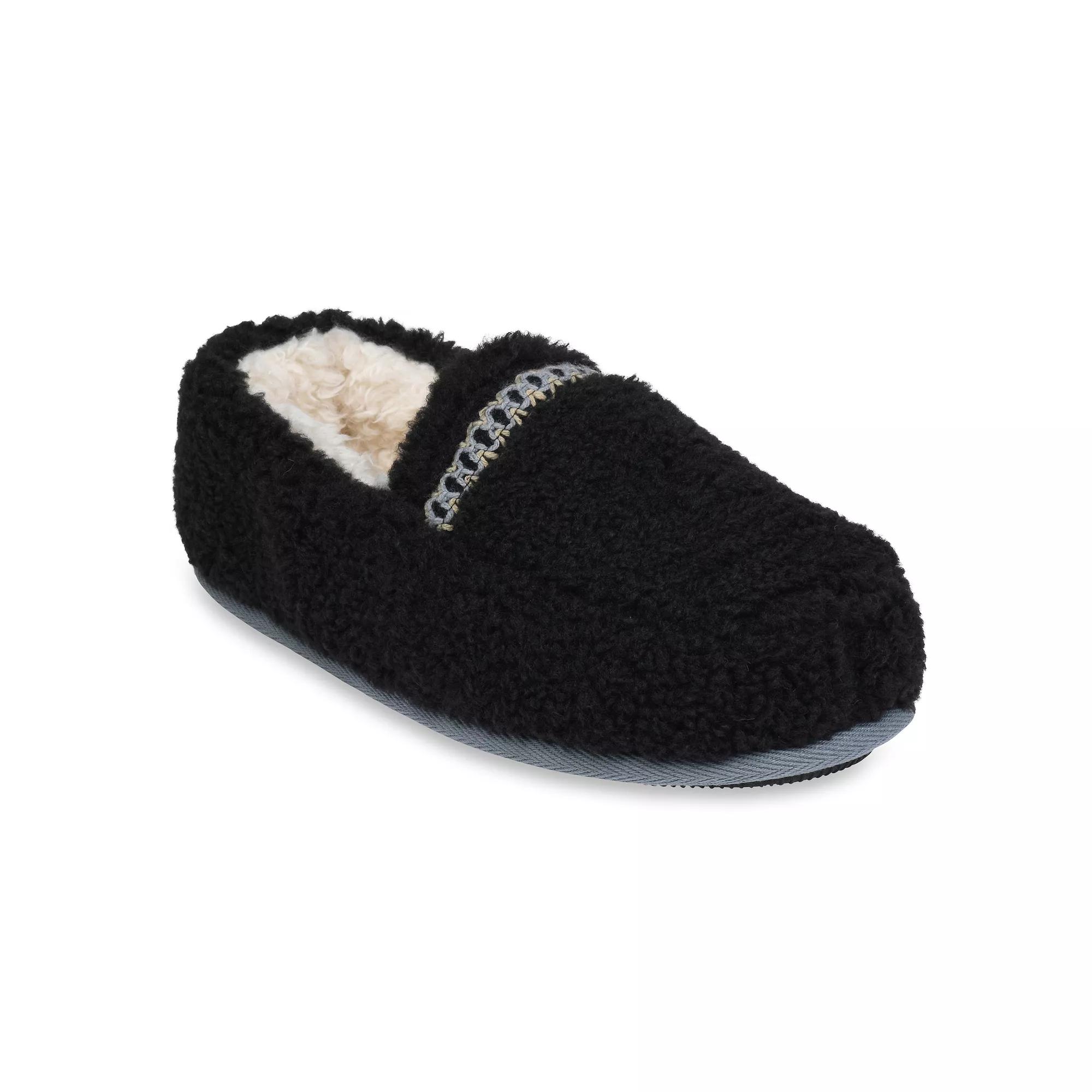 GaaHuu Womens Braid Tape Trim Sherpa Moccasin Slippers Product Image