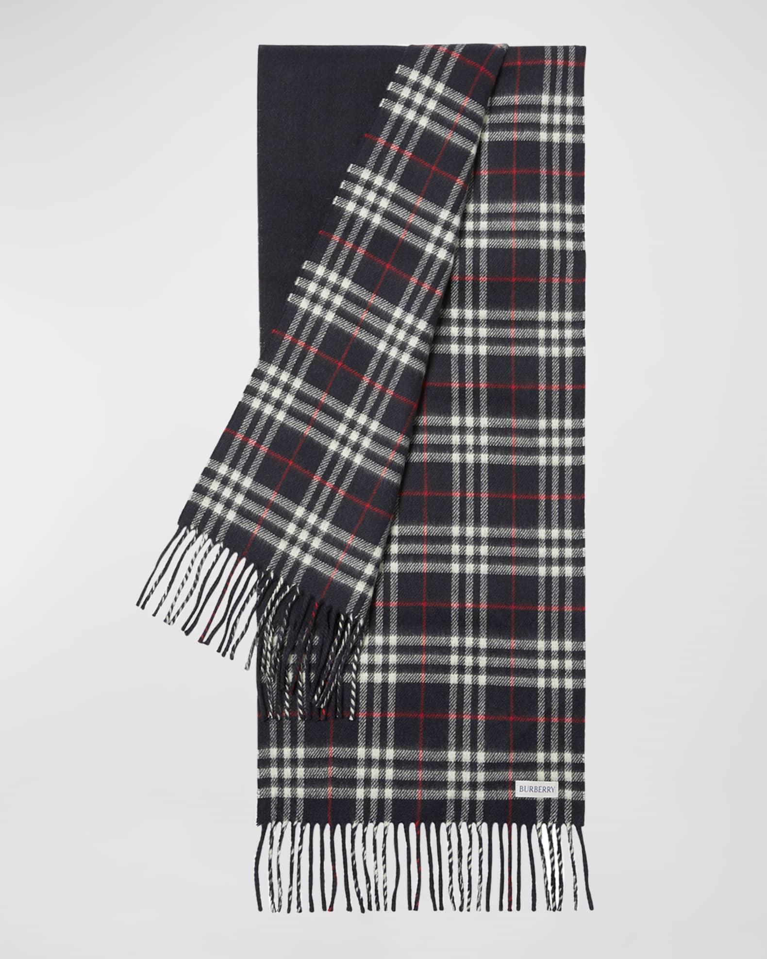 Men's Reversible Cashmere Vintage Check Scarf Product Image
