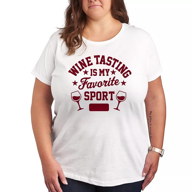 Plus Wine Tasting Favorite Sport Graphic Tee, Womens Product Image