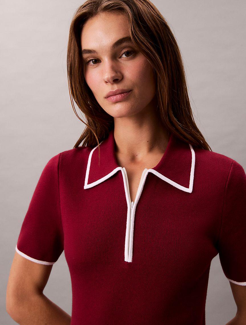 Colorblock Trim Midi Dress Product Image