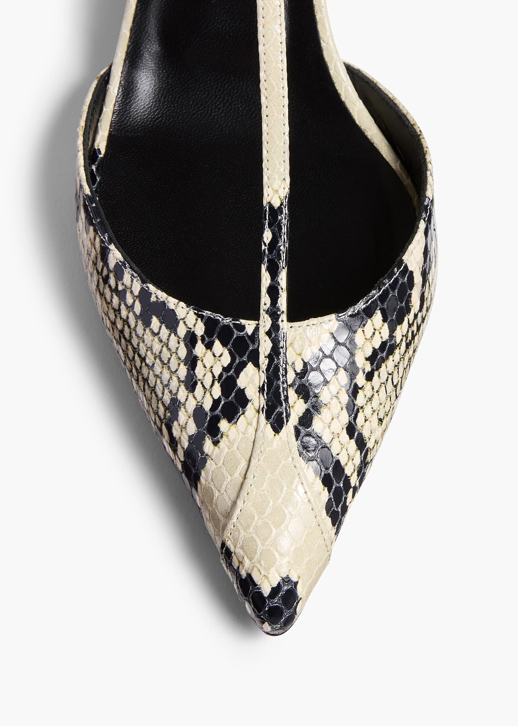 Mia Pump in Natural Python-Embossed Leather Product Image