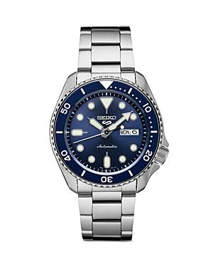 Seiko Mens Seiko 5 Sports Automatic Black Silicone Strap Watch Product Image