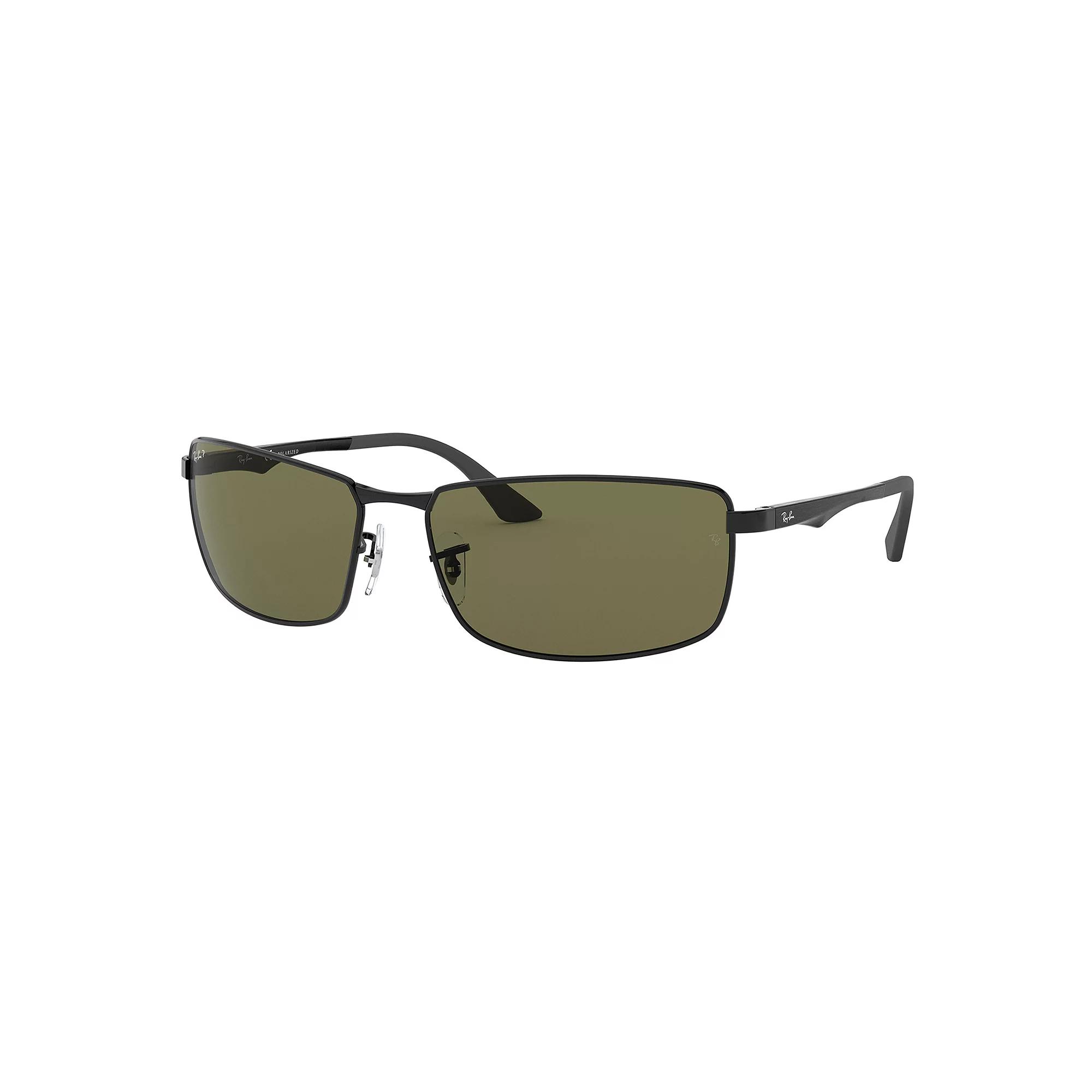 Men's Ray-Ban RB3498 61mm Polarized Rectange Sunglasses, Green Product Image