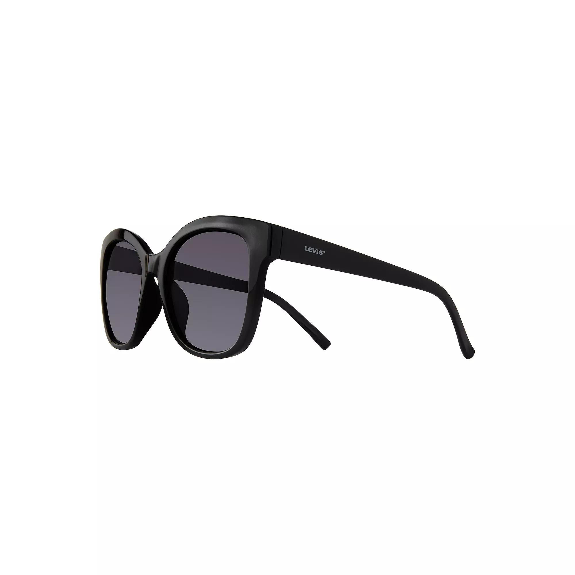 Women's Levi's® 54mm Plastic Fashion Cat Eye Sunglasses, Black Product Image