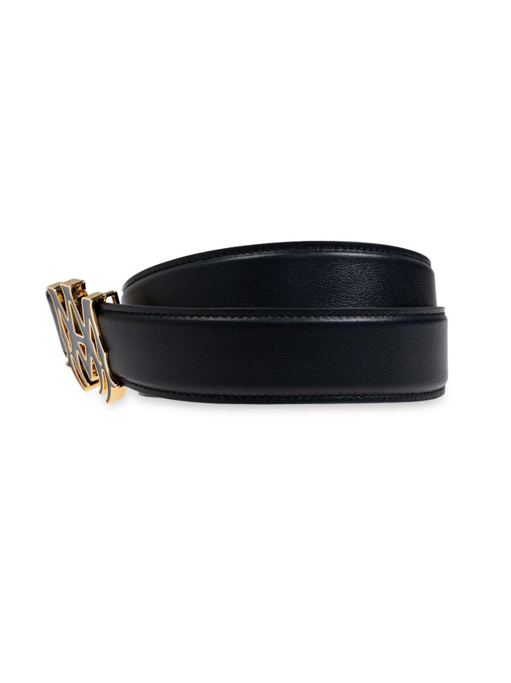 logo-buckle leather belt Product Image