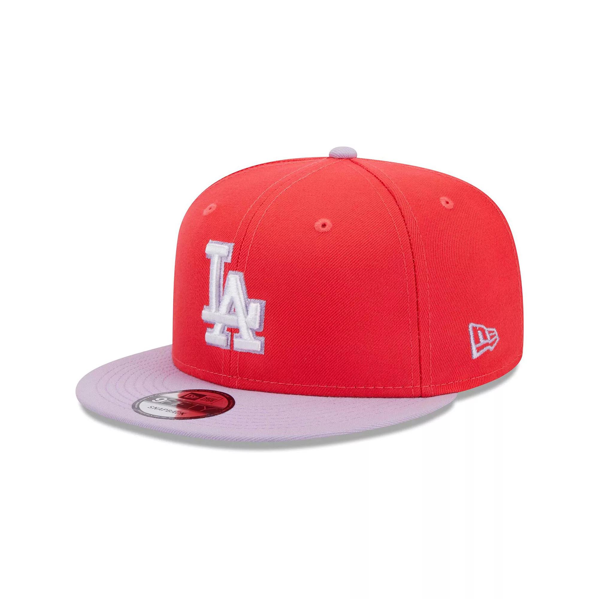 Men's New Era Red/Purple Los Angeles Dodgers Spring Basic Two-Tone 9FIFTY Snapback Hat Product Image