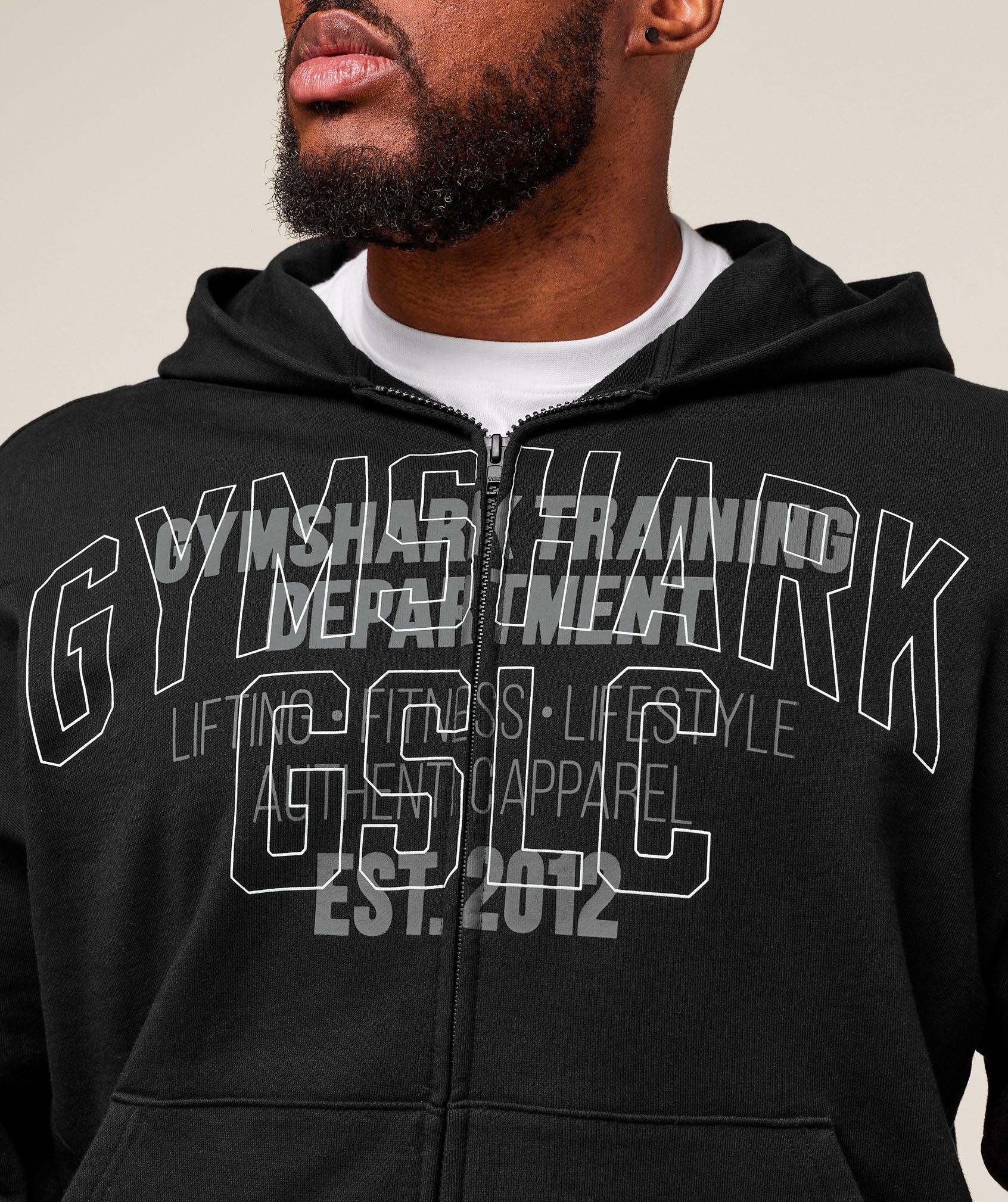 Gymshark Authentic Apparel Zip Up Hoodie - Black Male Product Image