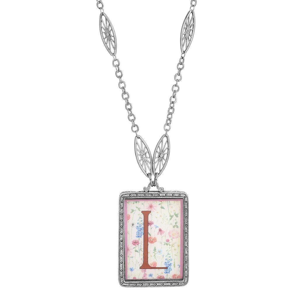 1928 Floral Motif Initial Pendant, Womens, G Product Image