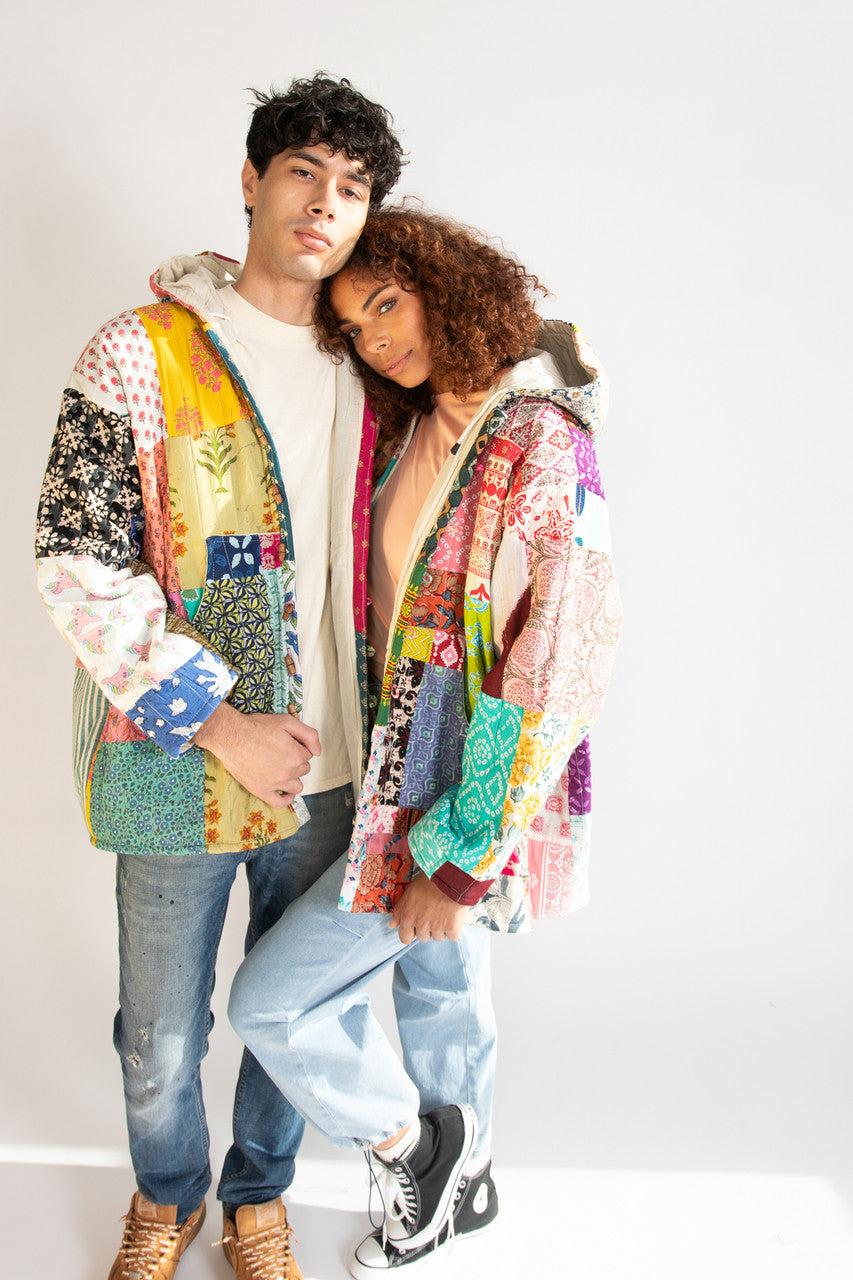 Hooded Patchwork Jacket Product Image