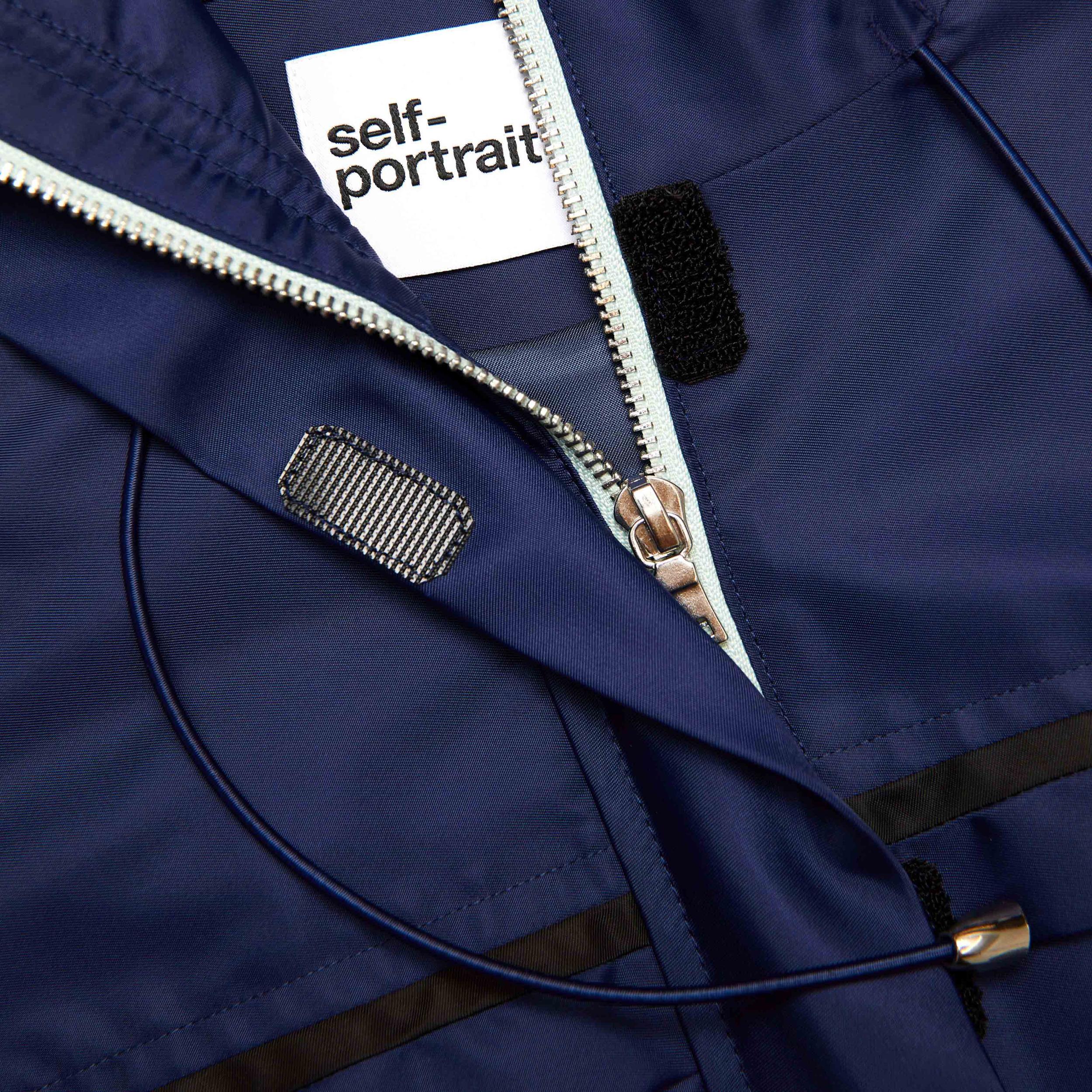 Navy Nylon Windbreaker Product Image