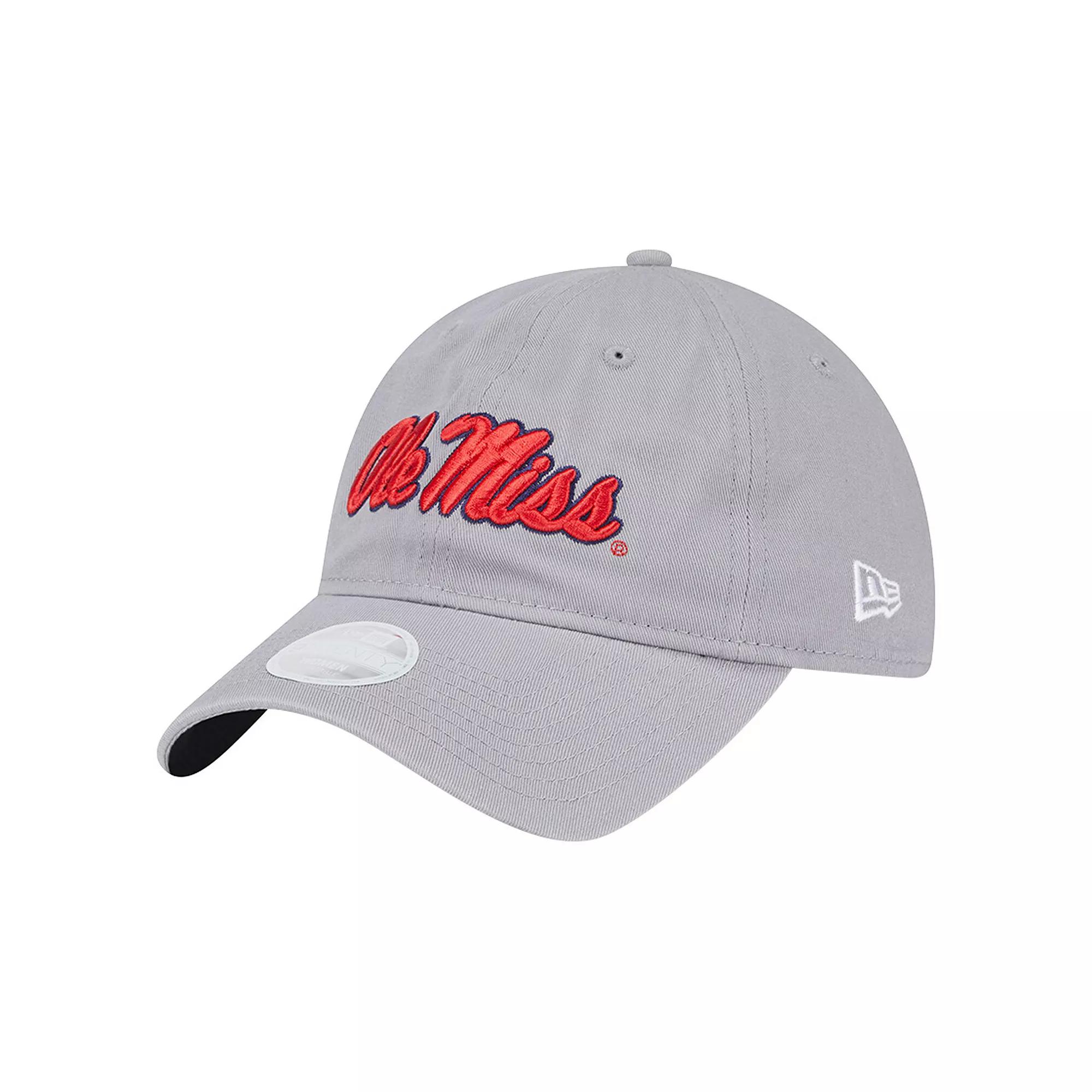 Women's New Era Gray Ole Miss Rebels Logo 9TWENTY Adjustable Hat, Grey Product Image