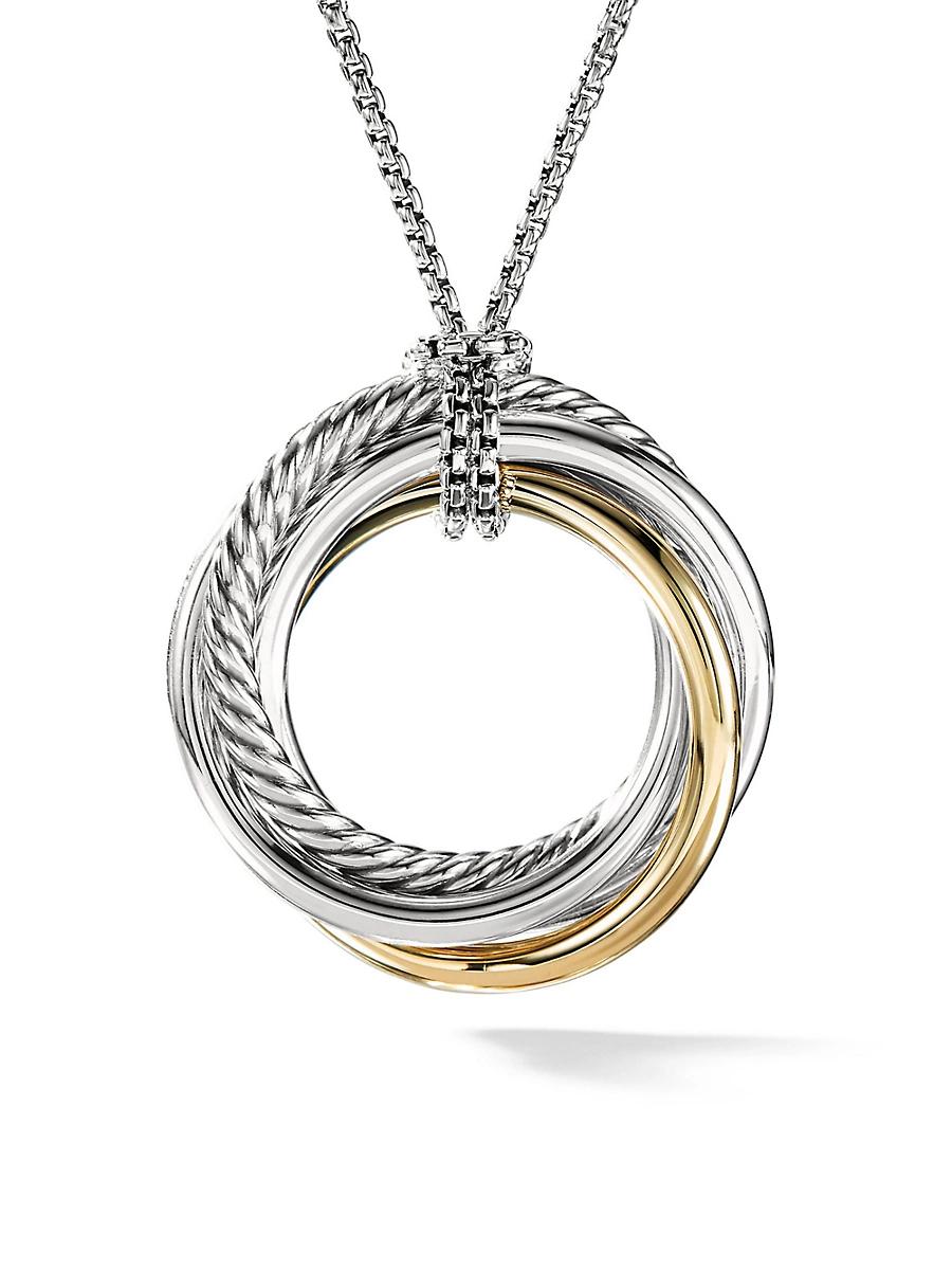 Crossover Pendant with Gold on Chain Product Image