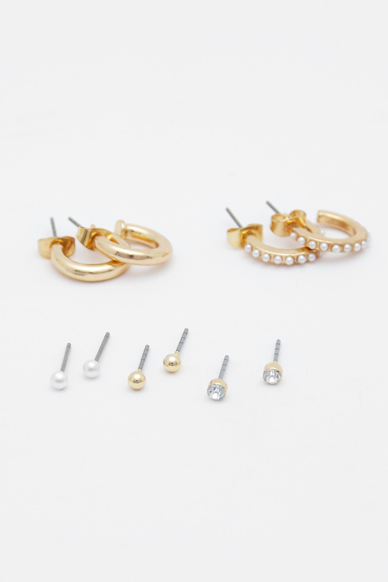 Pack of 9 pairs of earrings Product Image