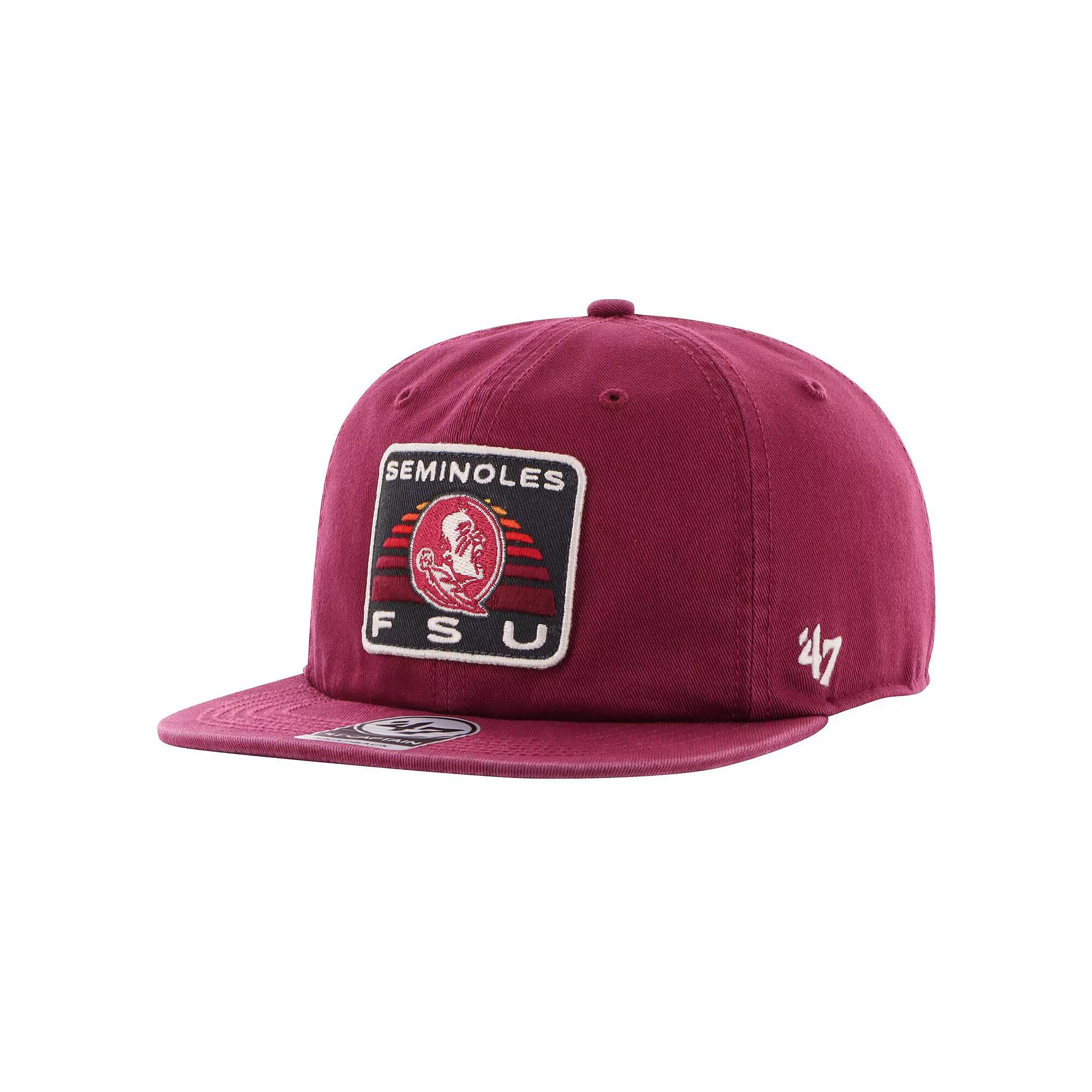 Men's '47 Garnet Florida State Seminoles Coastline Captain Snapback Hat, Red Product Image