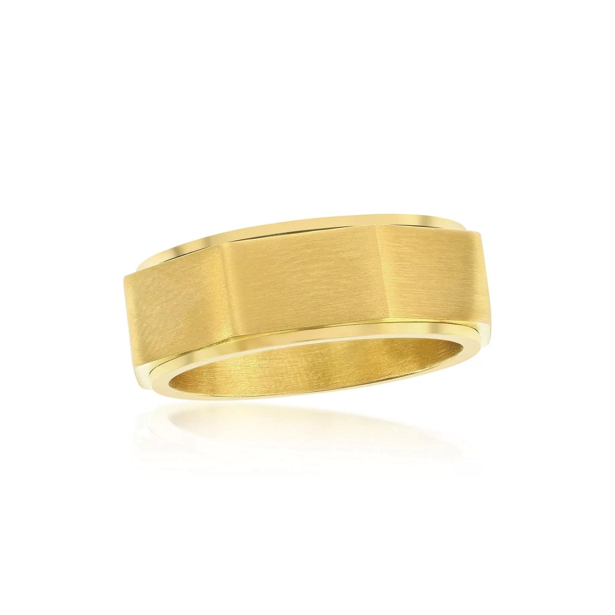 Metallo Geometric Spinner Ring, Men's, Size: 9, Gold Tone Product Image