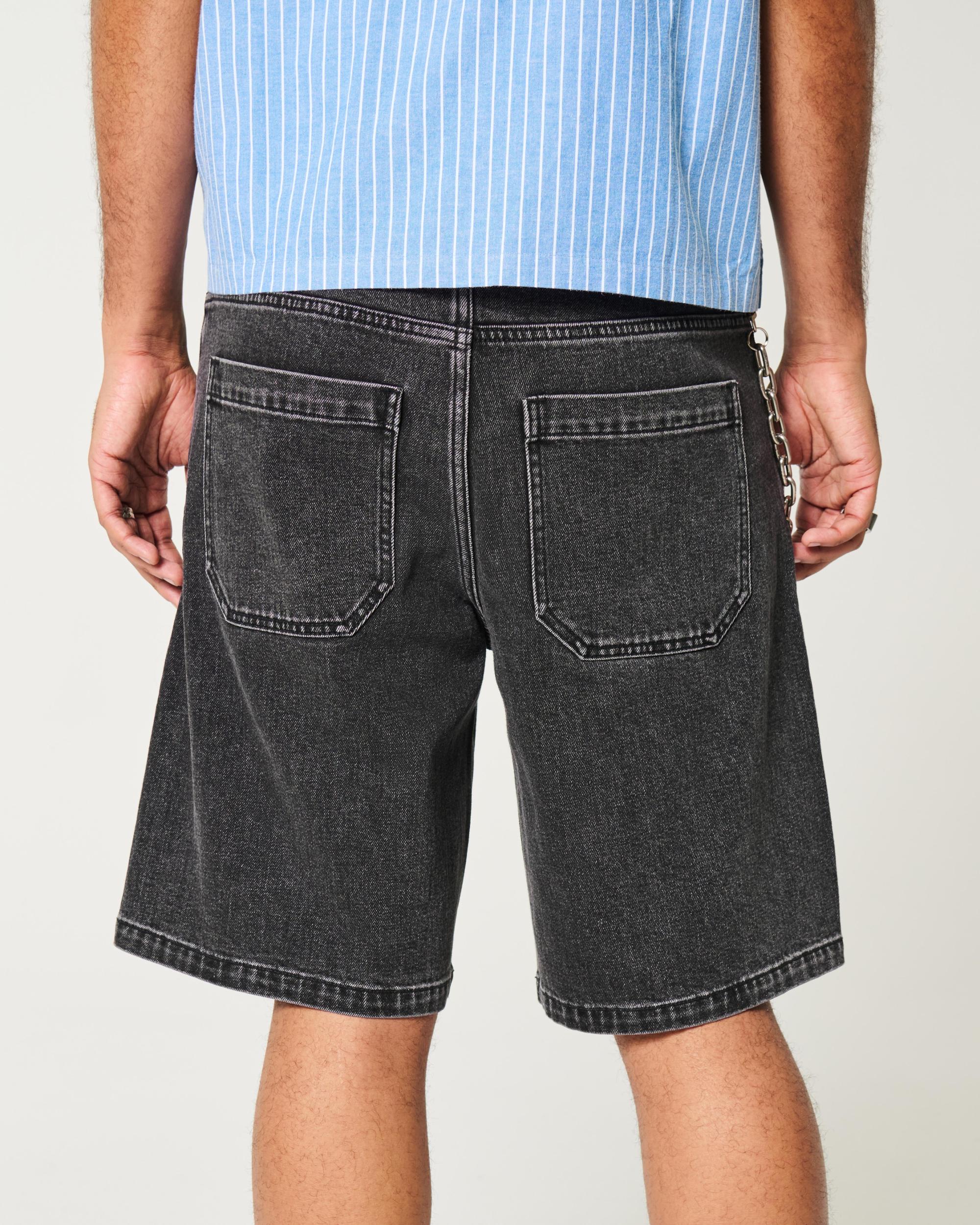 Baggy Denim Cargo Shorts Product Image