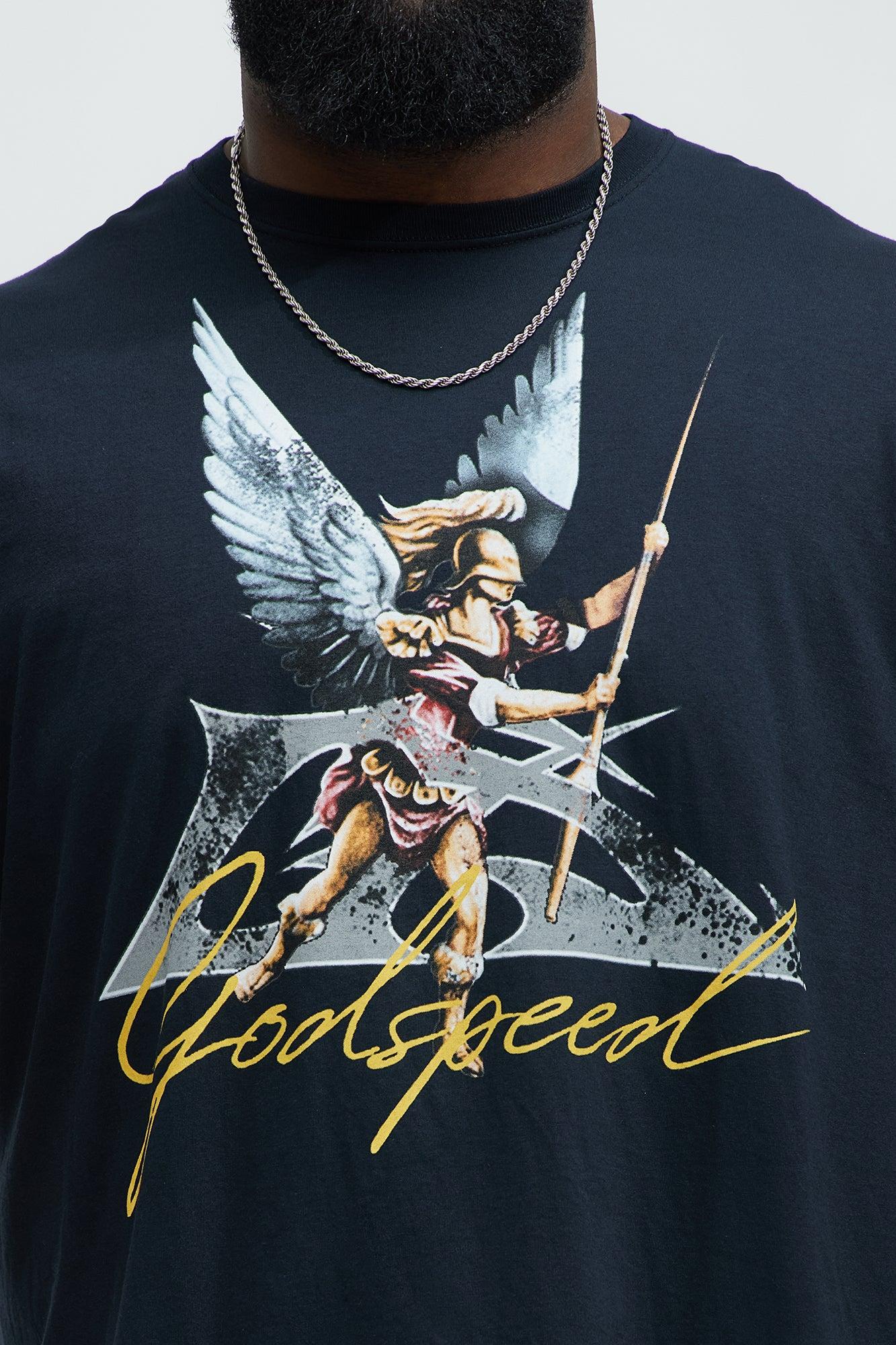 Move Forward Godspeed Short Sleeve Tee - Black Product Image