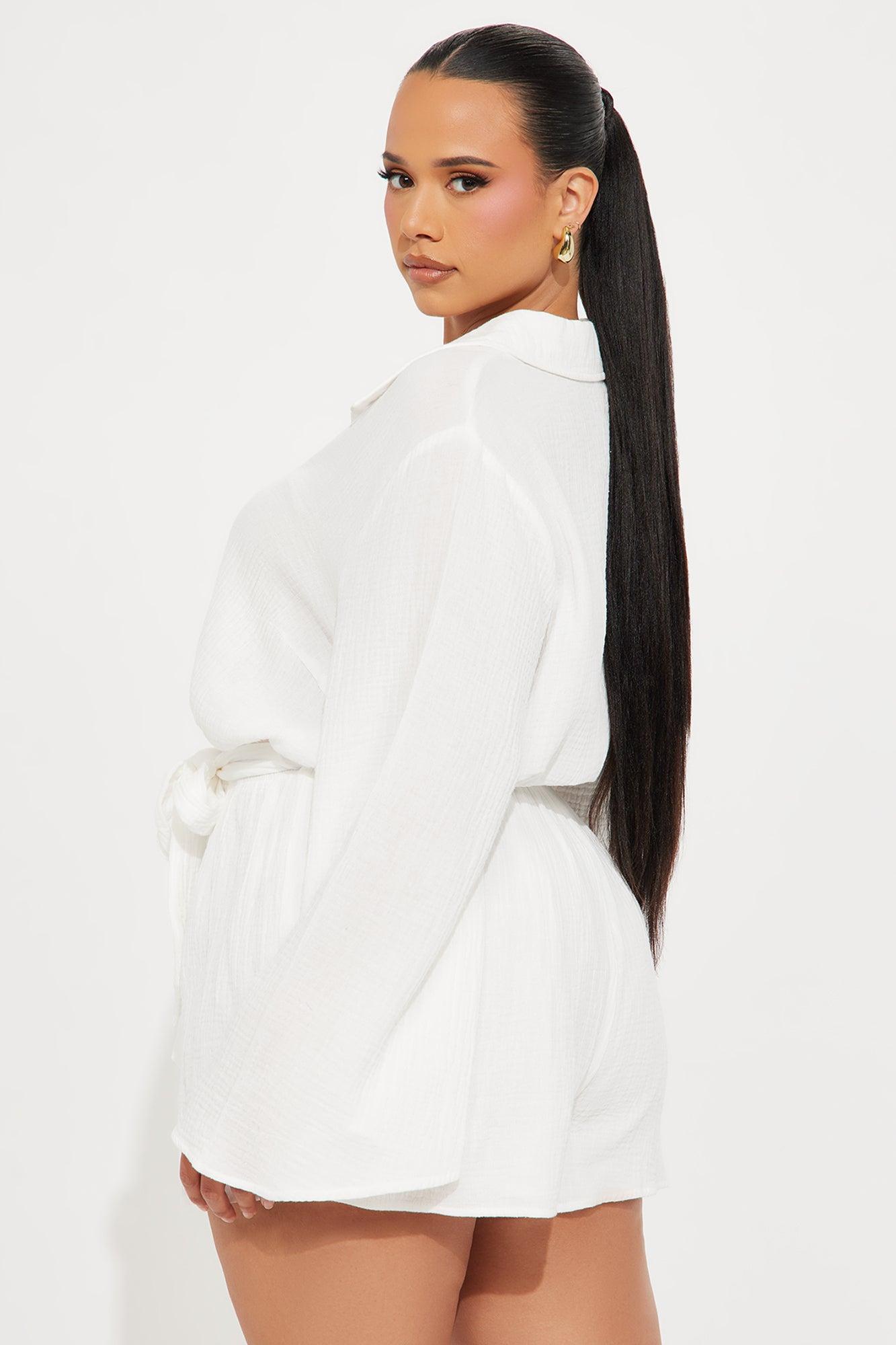 Stay Cool Romper - White Product Image