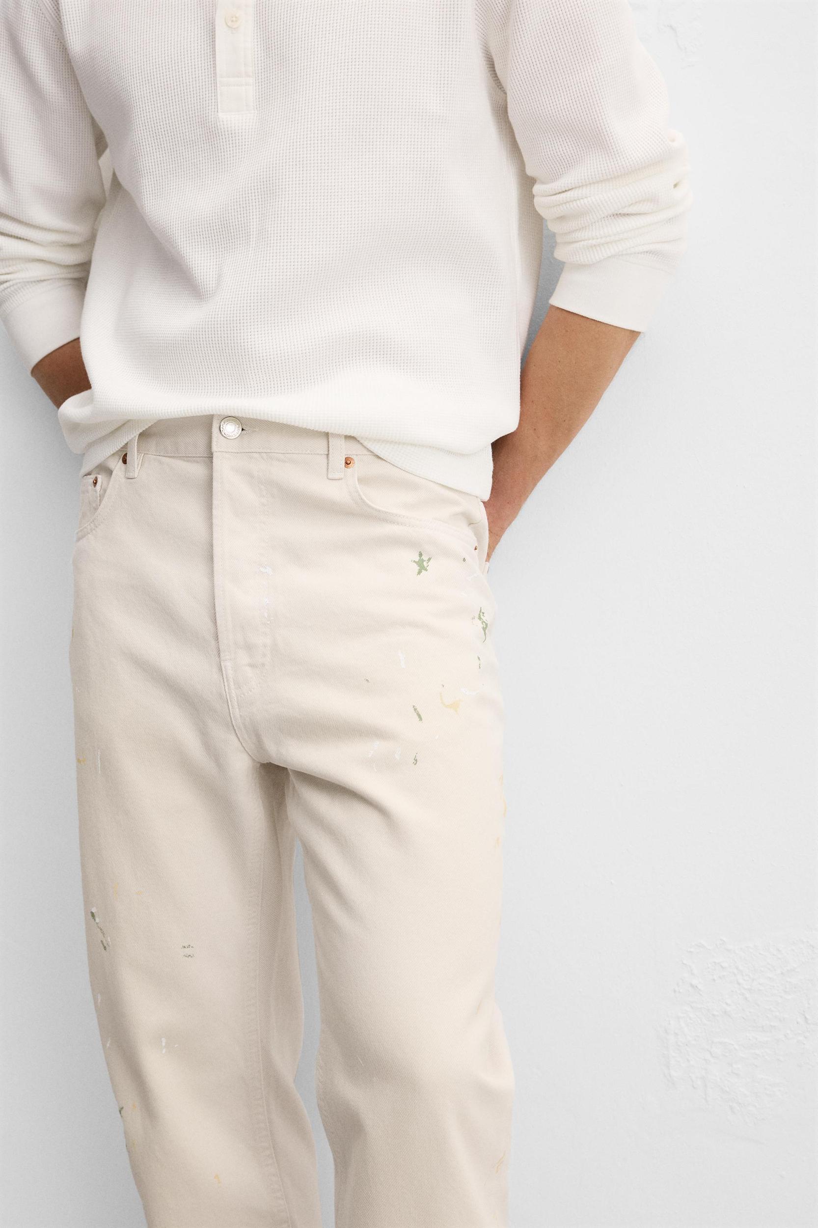 PAINT SPLATTER STRAIGHT FIT JEANS Product Image