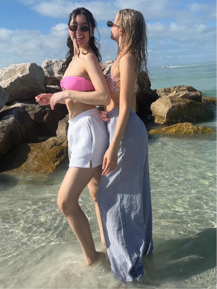 Pearl Grey Basic Blank Shorts Product Image