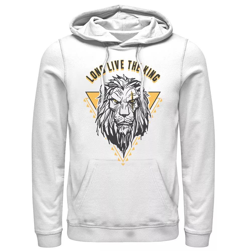 Disney's The Lion King Live Action Scar Men's Long Live The King Hoodie, Size: XXL, White Product Image