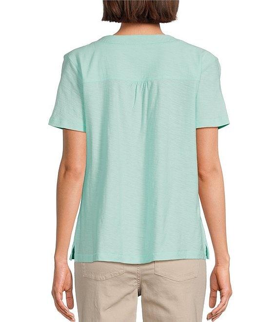 Westbound Petite Size Short Sleeve V-Neck Top Product Image