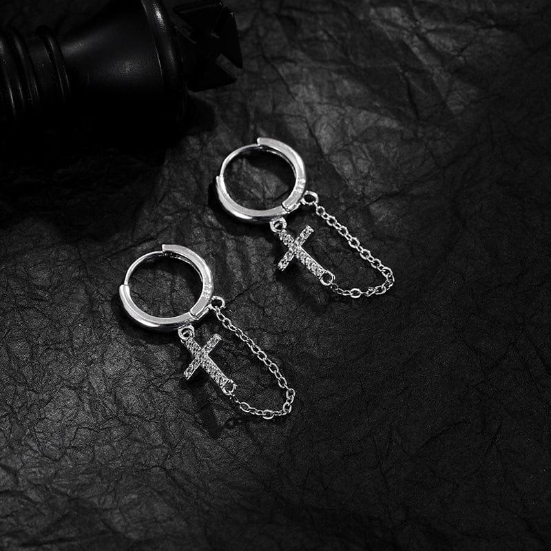 DANGLE CROSS EARRINGS (PAIR) Product Image