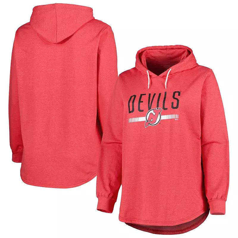 Women's Heather Red New Jersey Devils Plus  Product Image