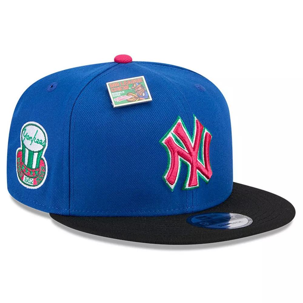 Men's New Era Royal/Black New York Yankees Watermelon Big League Chew Flavor Pack 9FIFTY Snapback Hat, Blue Product Image