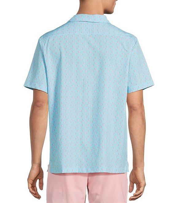 Caribbean Mini Flamingo Teal Cabana Woven Top Product Image