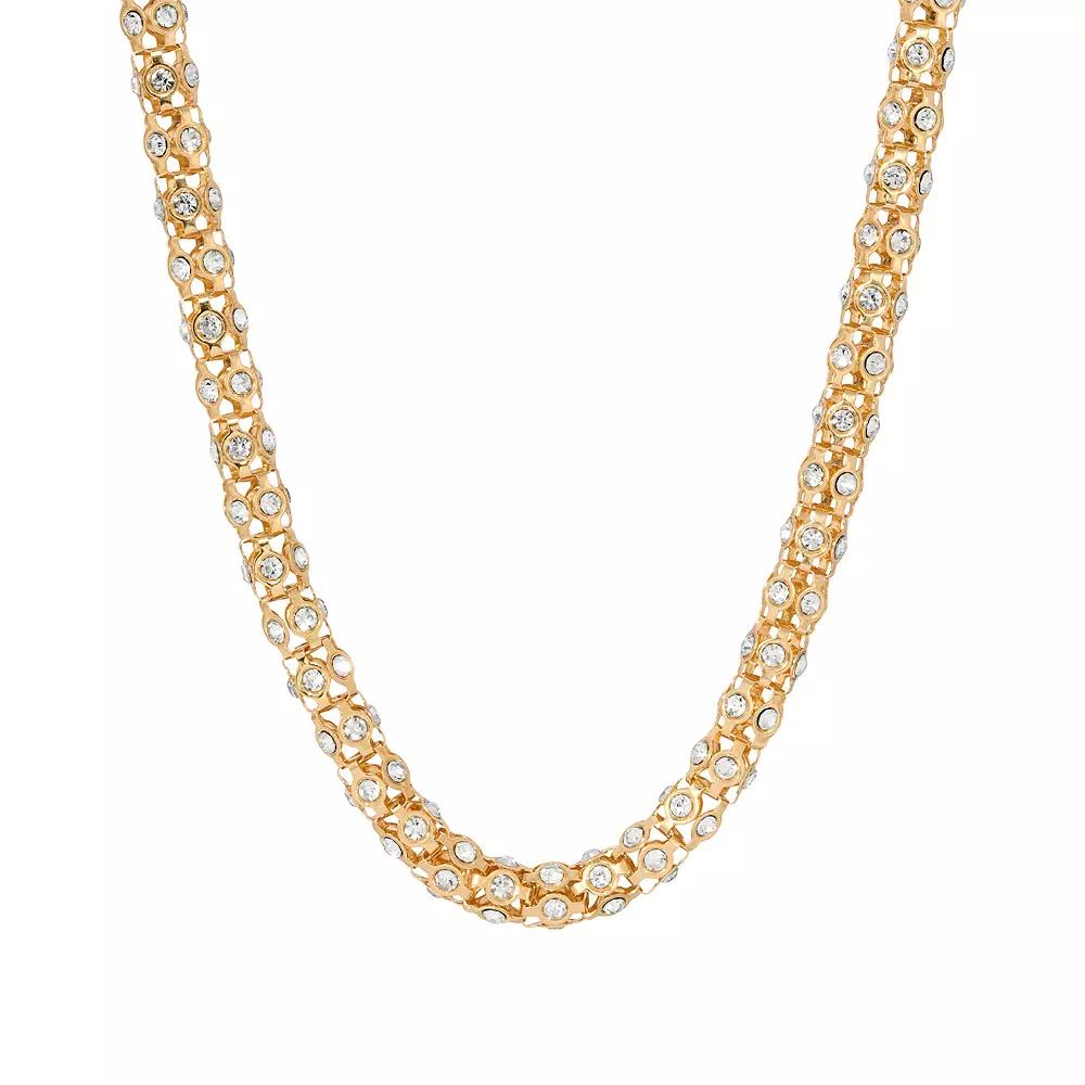 1928 Simulated Crystal Stone Necklace, Womens, Yellow Product Image