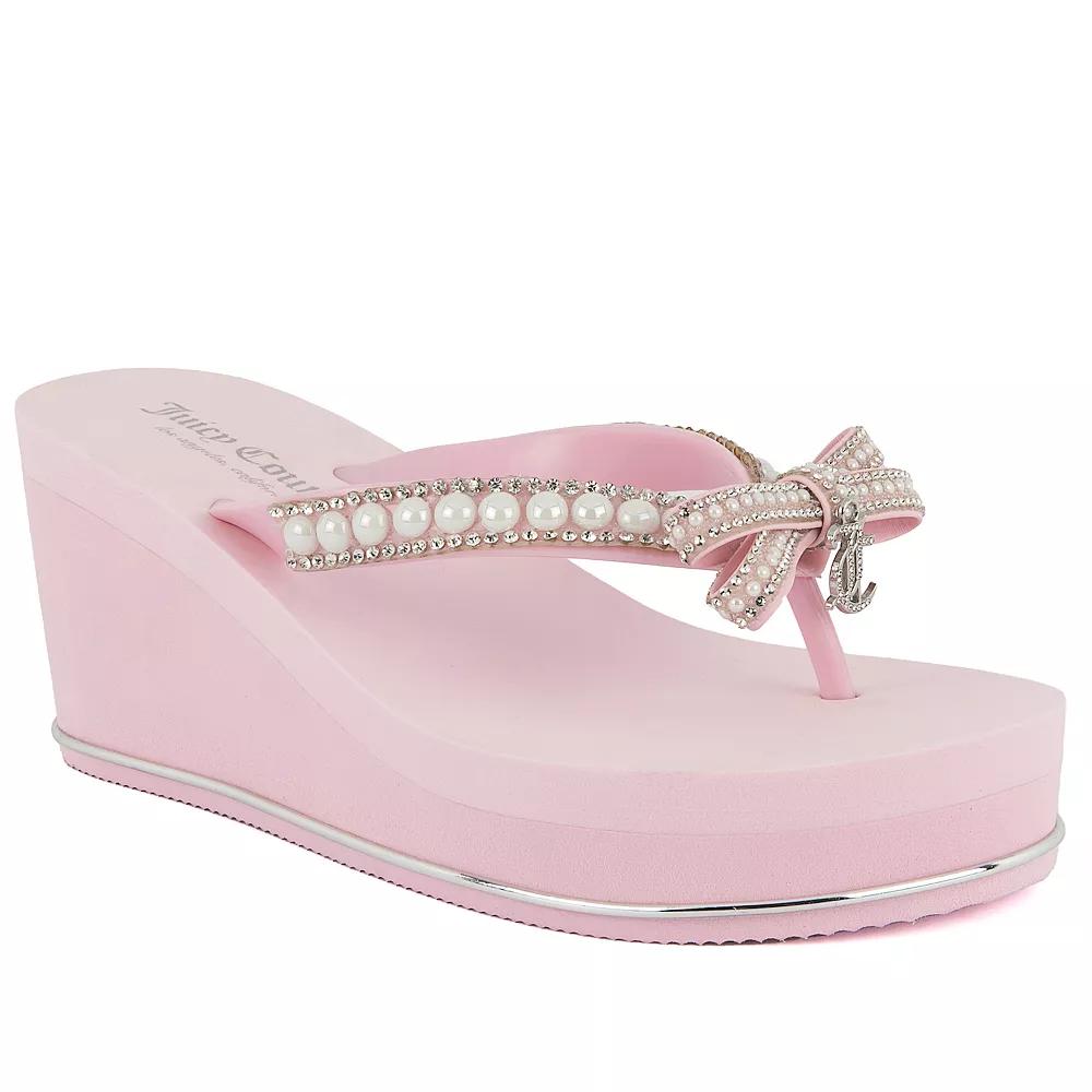 Juicy Couture Uche Women's Wedge Sandals, Size: 8, Blush White Product Image
