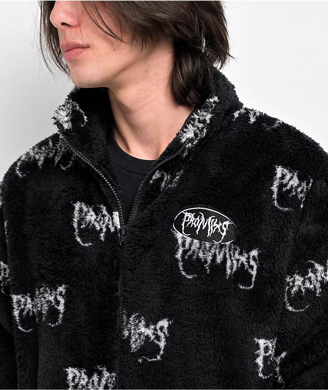 Broken Promises Graveyard Black Sherpa Jacket Product Image