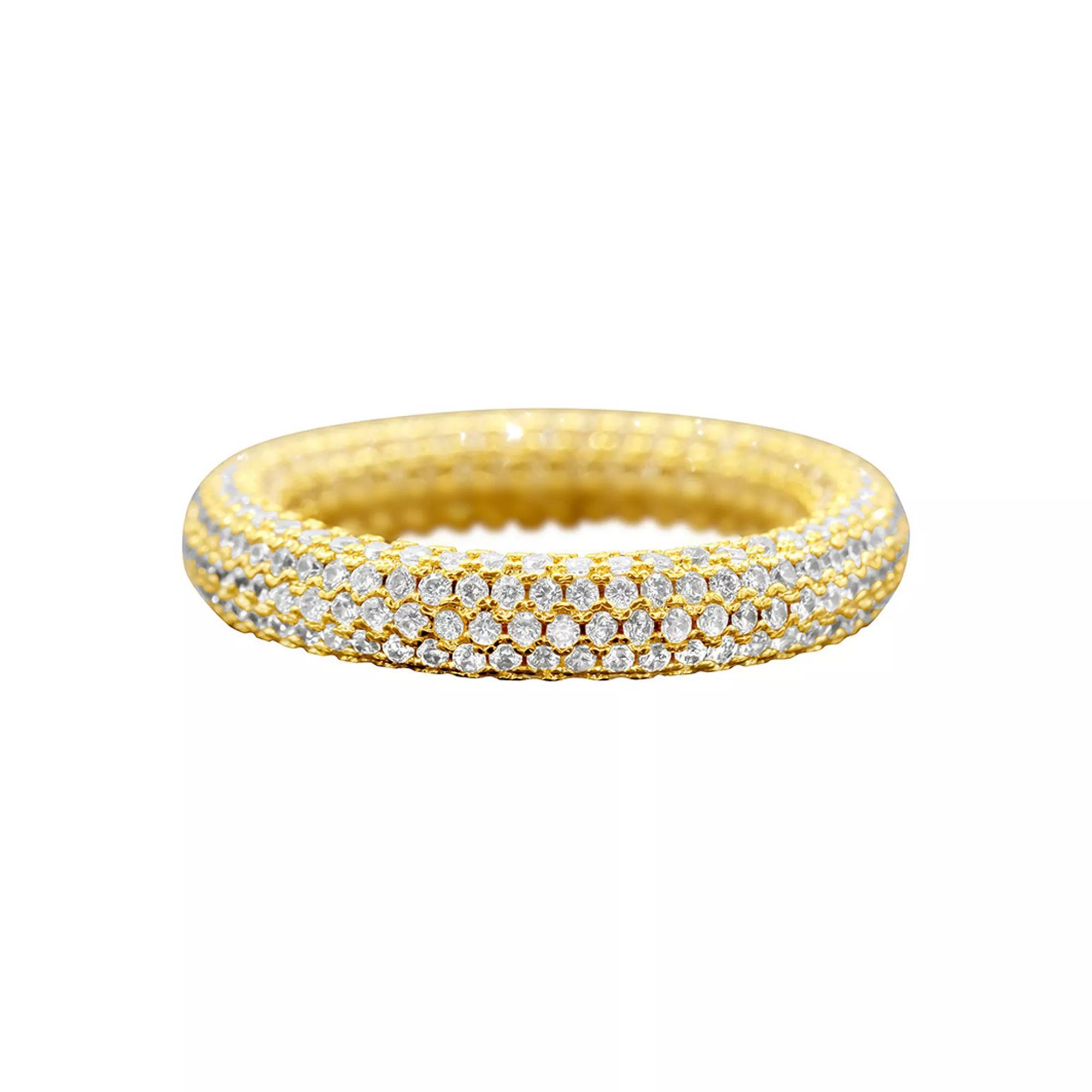 Adornia 14k Gold Plated Cubic Zirconia Pave Ring, Women's,  Product Image