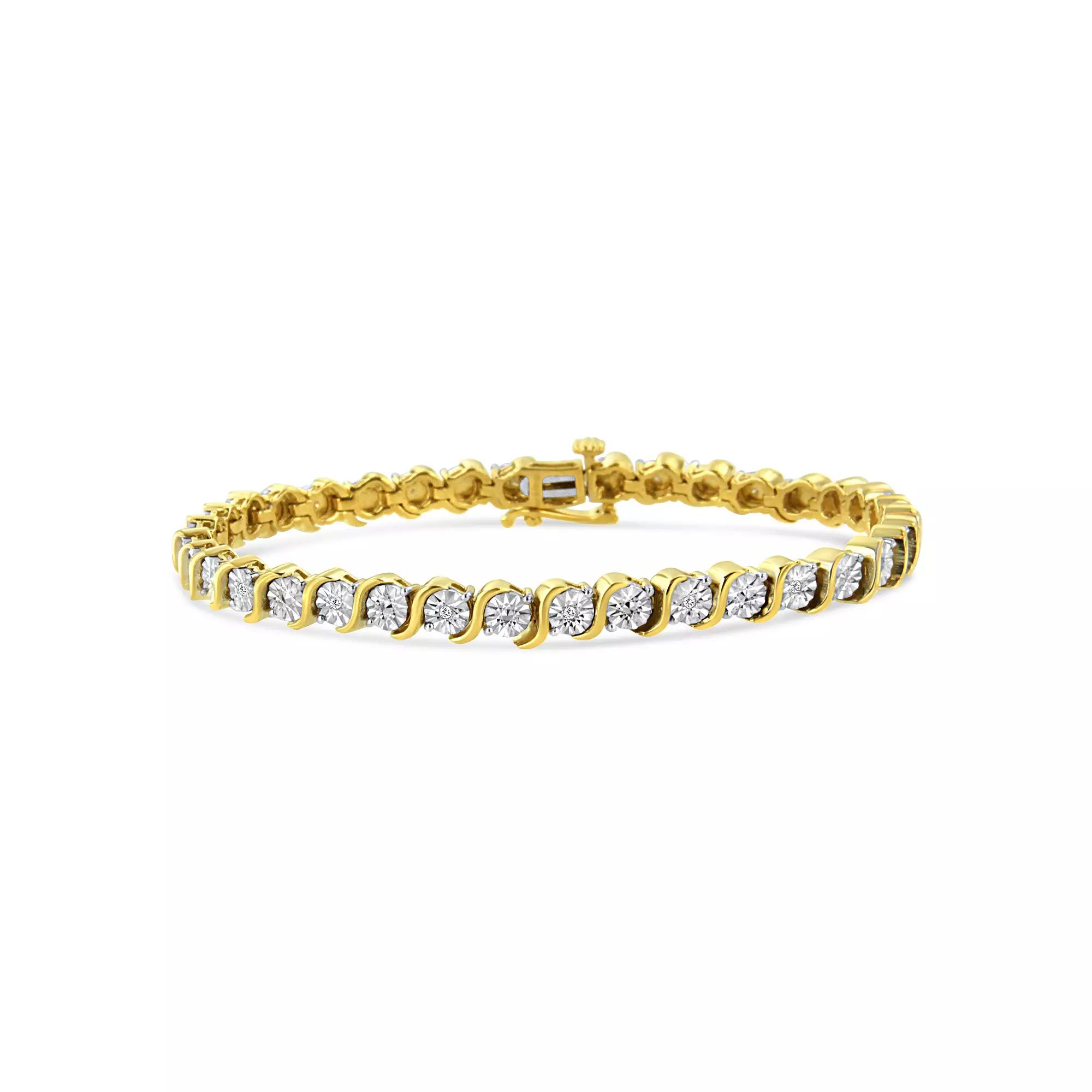 Haus of Brilliance 1/10 Carat T.W. Diamond "S" Link Tennis Bracelet, Women's,  Product Image