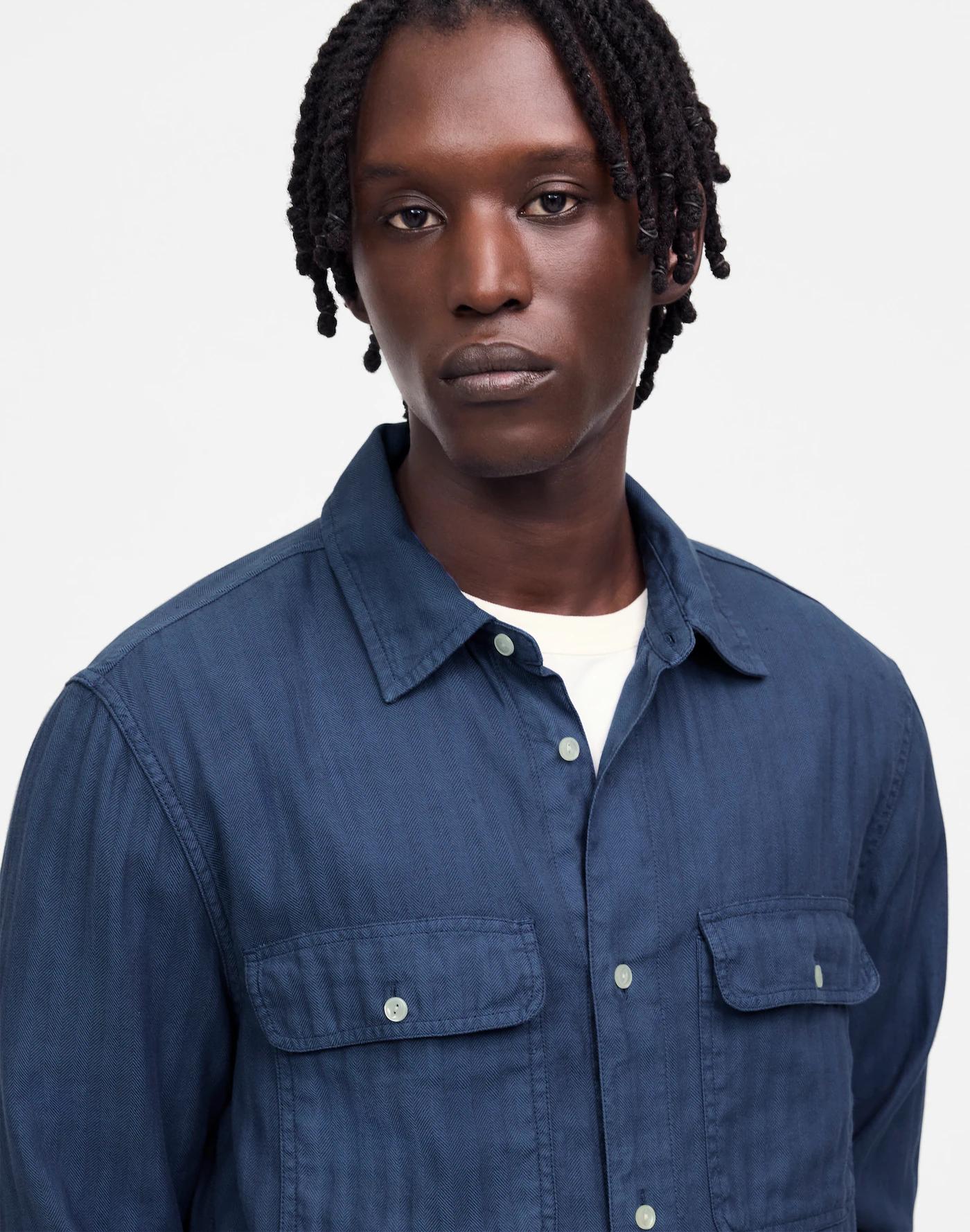 Work Shirt in Cotton-Linen Blend Product Image