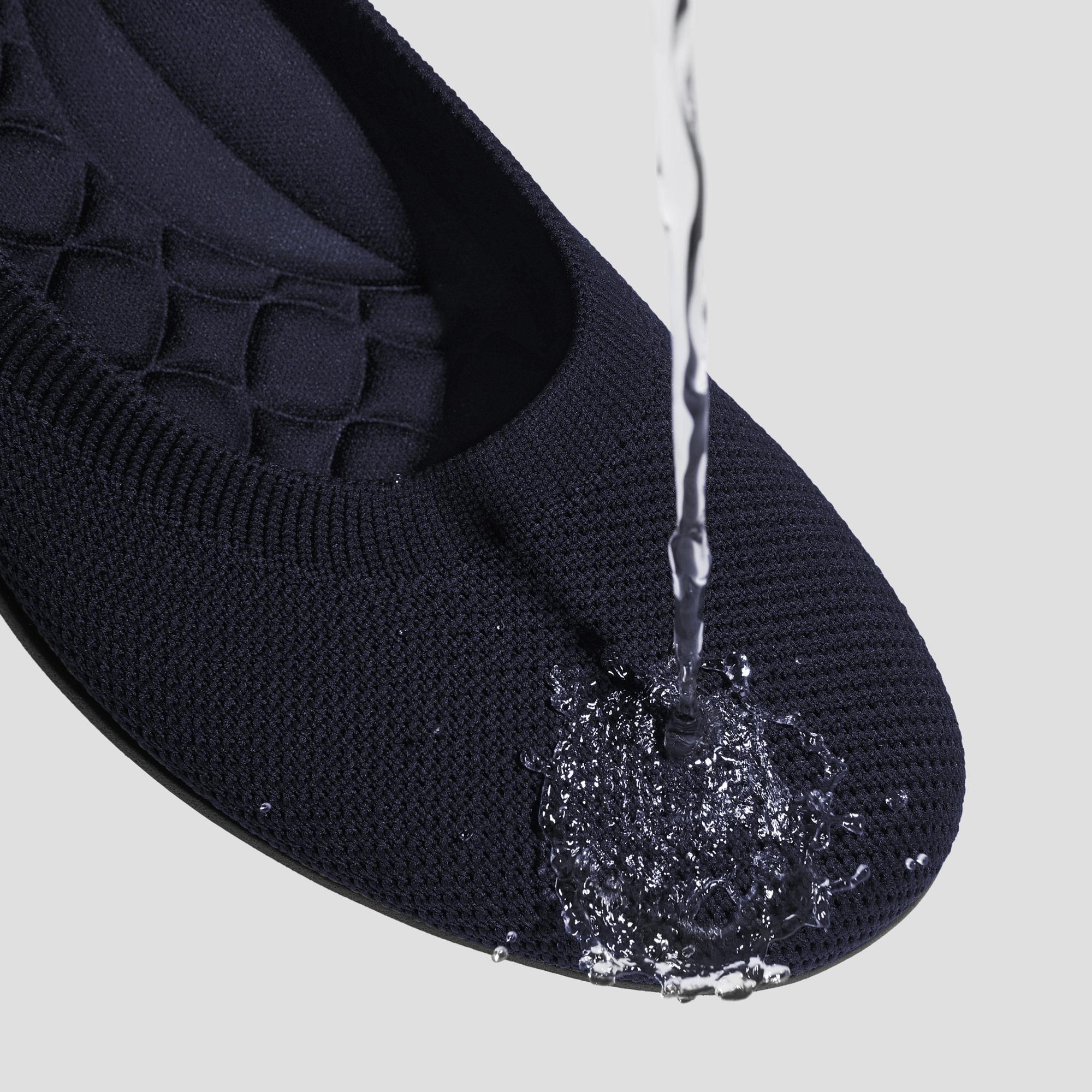 Water-Repellent Round-Toe Walking Flats (Claire Walker) Product Image