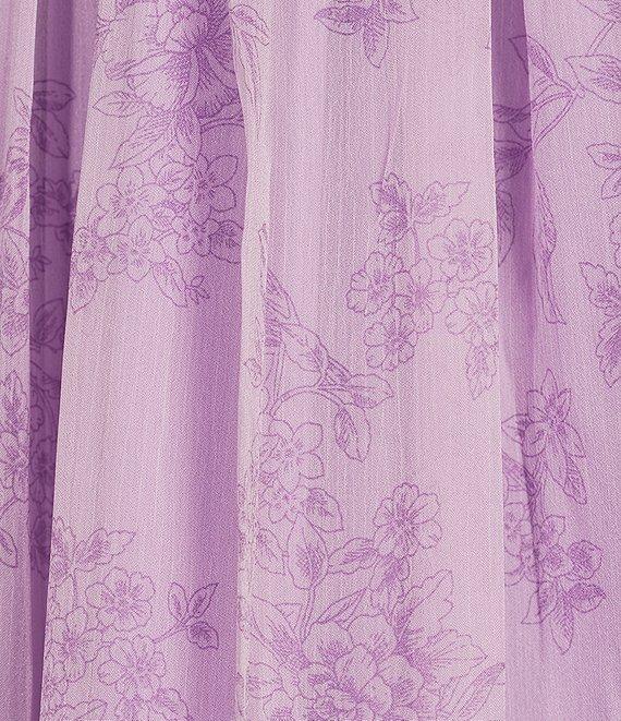 B. Darlin Wide Tie Strap Floral Printed Midi Dress Product Image