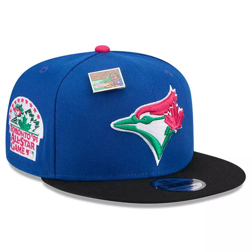 Men's New Era Royal/Black Toronto Blue Jays Watermelon Big League Chew Flavor Pack 9FIFTY Snapback Hat, Jay Blue Product Image