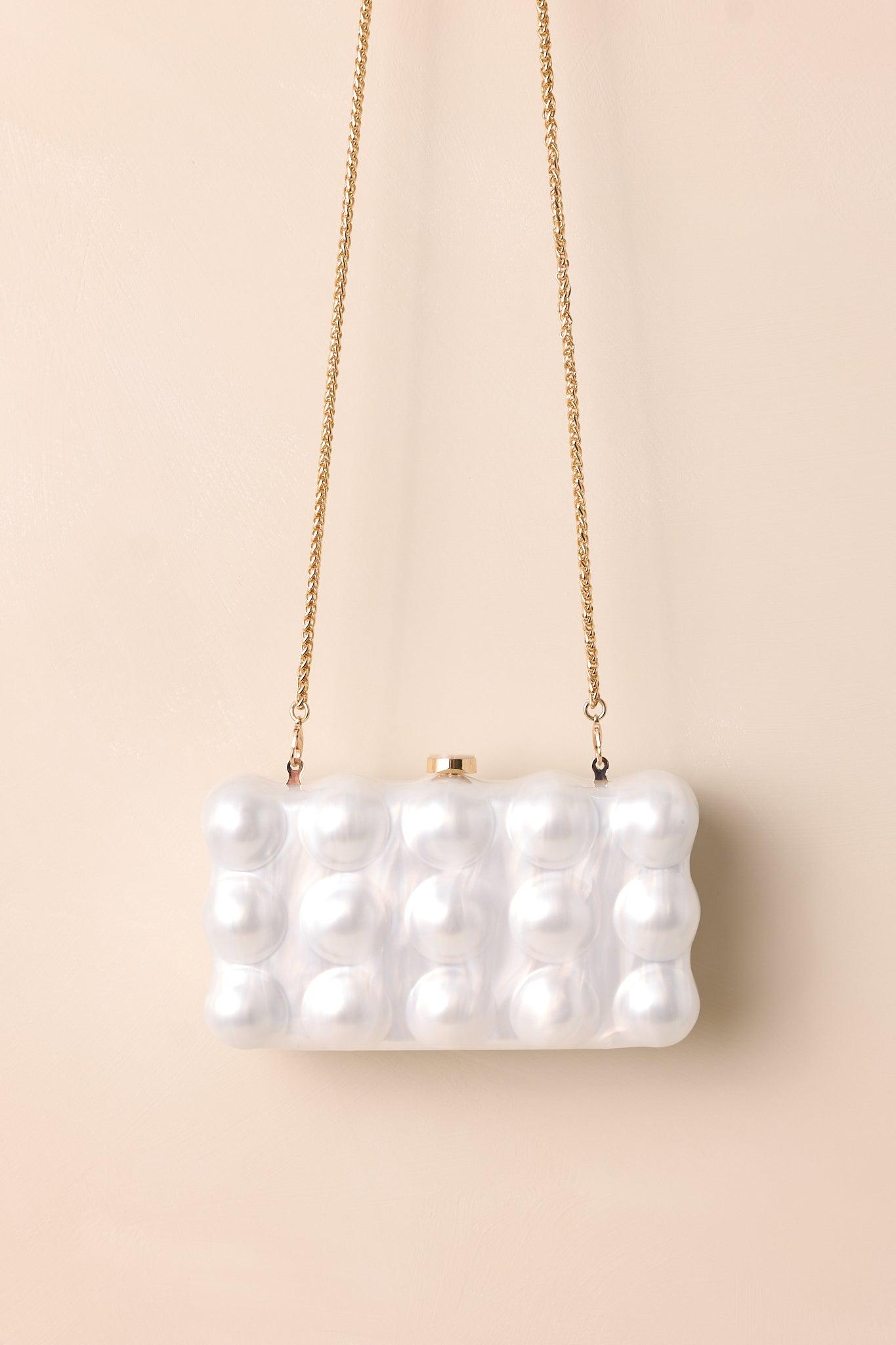 Eclipse’s Whisper Ivory Pearlescent Clutch Product Image