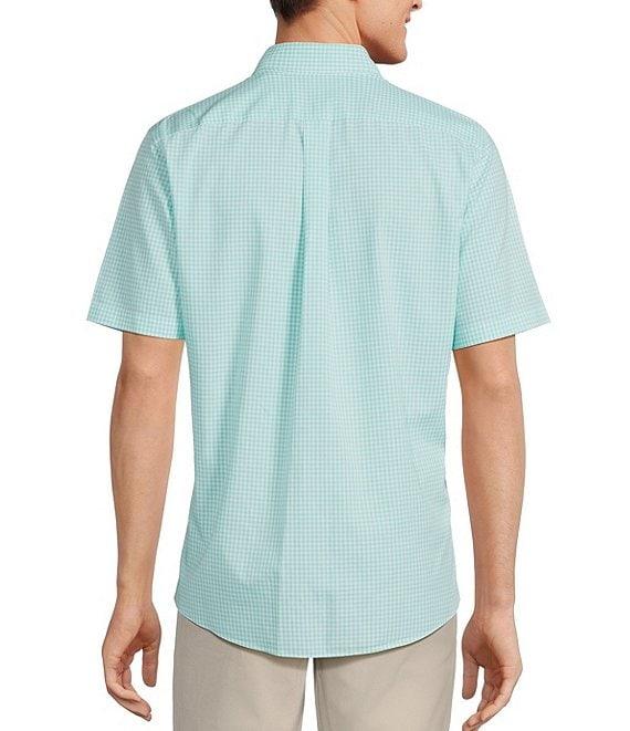 Gold Label Roundtree & Yorke Slim Fit Non-Iron Short Sleeve Gingham Print Sport Shirt Product Image