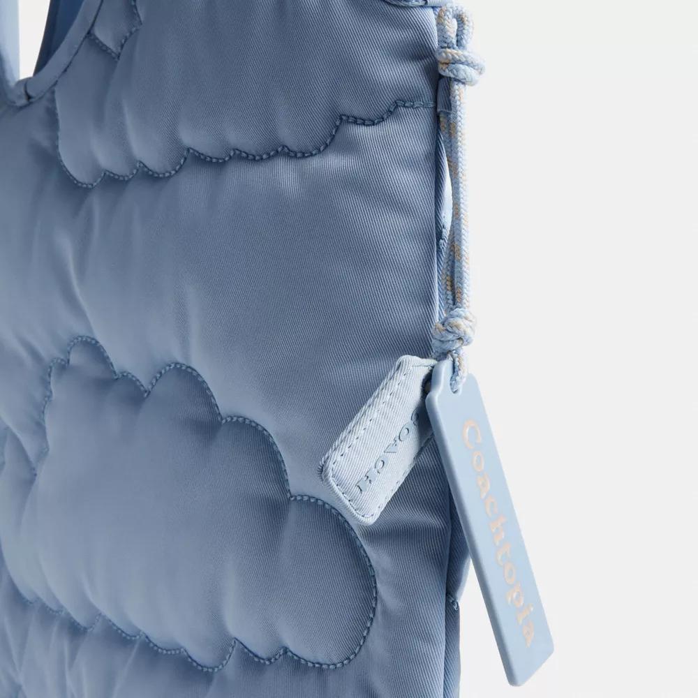 Coachtopia Loop Flat Tote In Recycled Polyester With Cloud Quilting Product Image