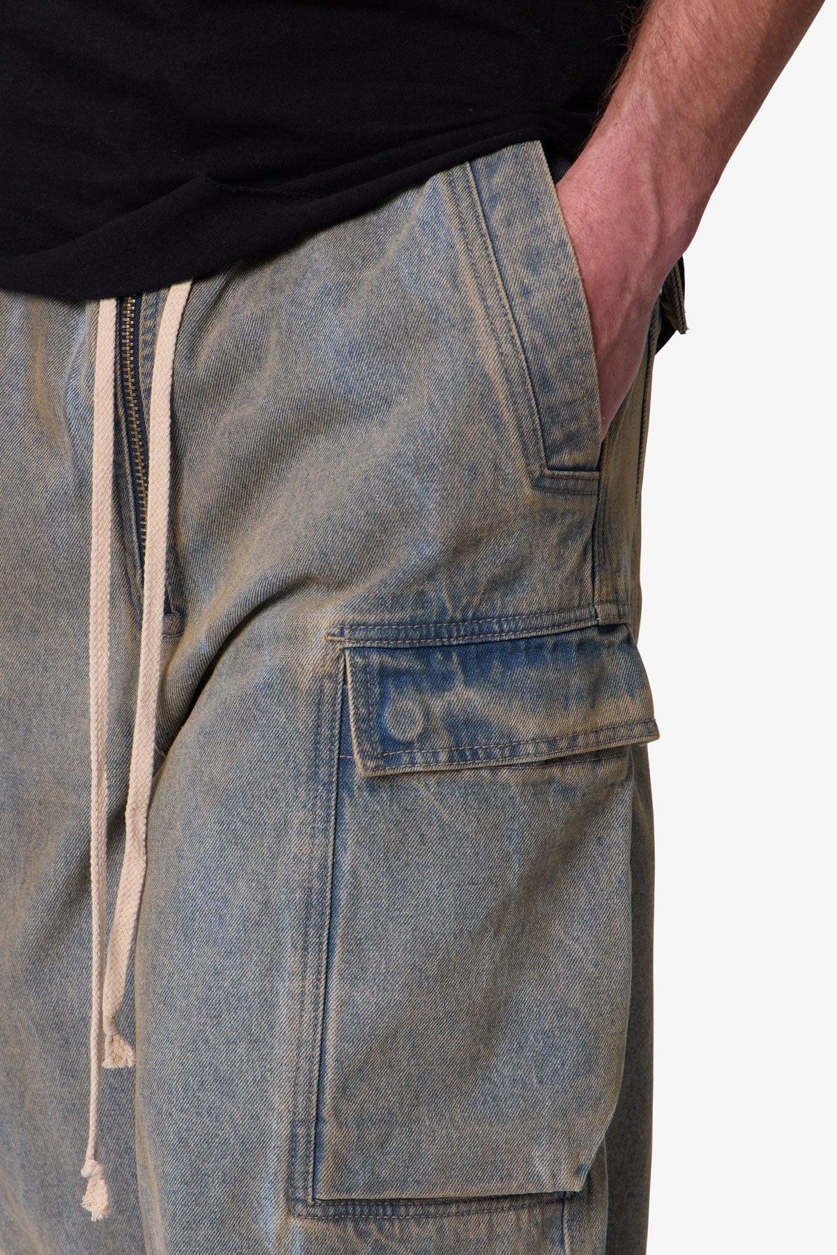 Astro Rave Double Cargo Denim - Vintage Blue Product Image