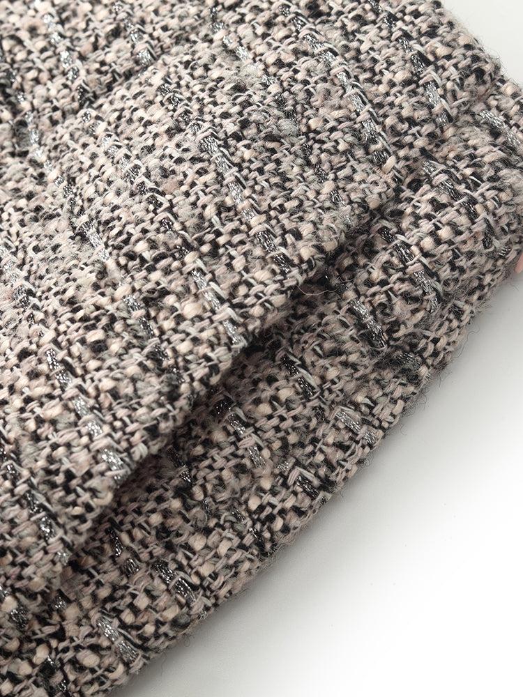 Wool Blend Tweed A-Line Women Mini Skirt Product Image