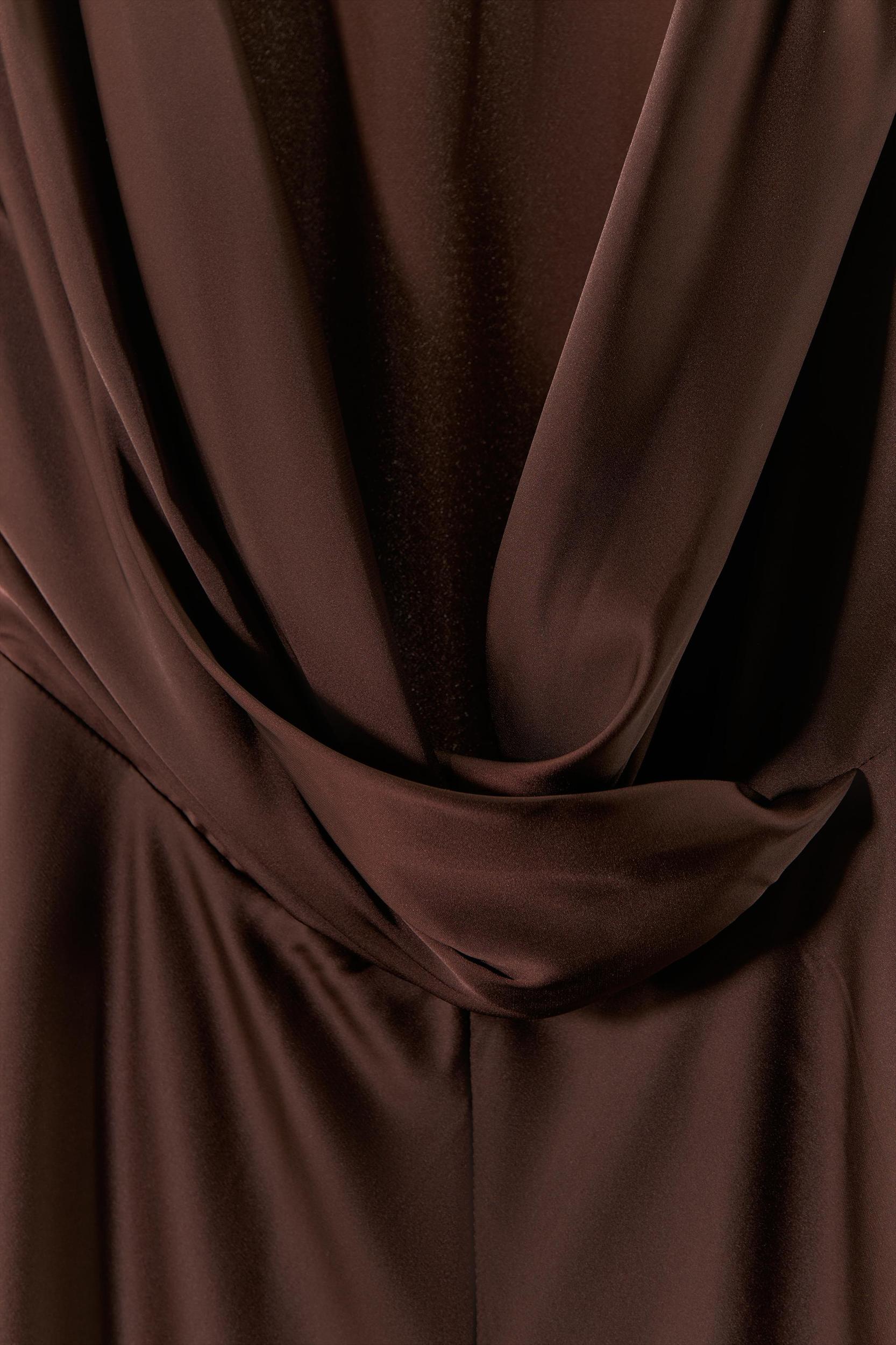 SATIN EFFECT MIDI DRESS Product Image