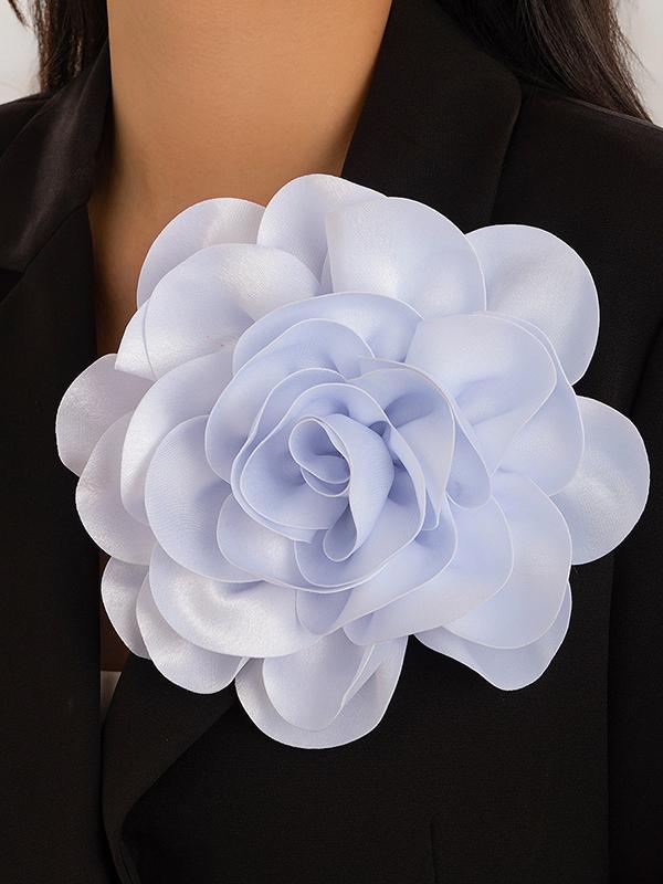 Flower Shape Solid Color Brooch Accessories Product Image