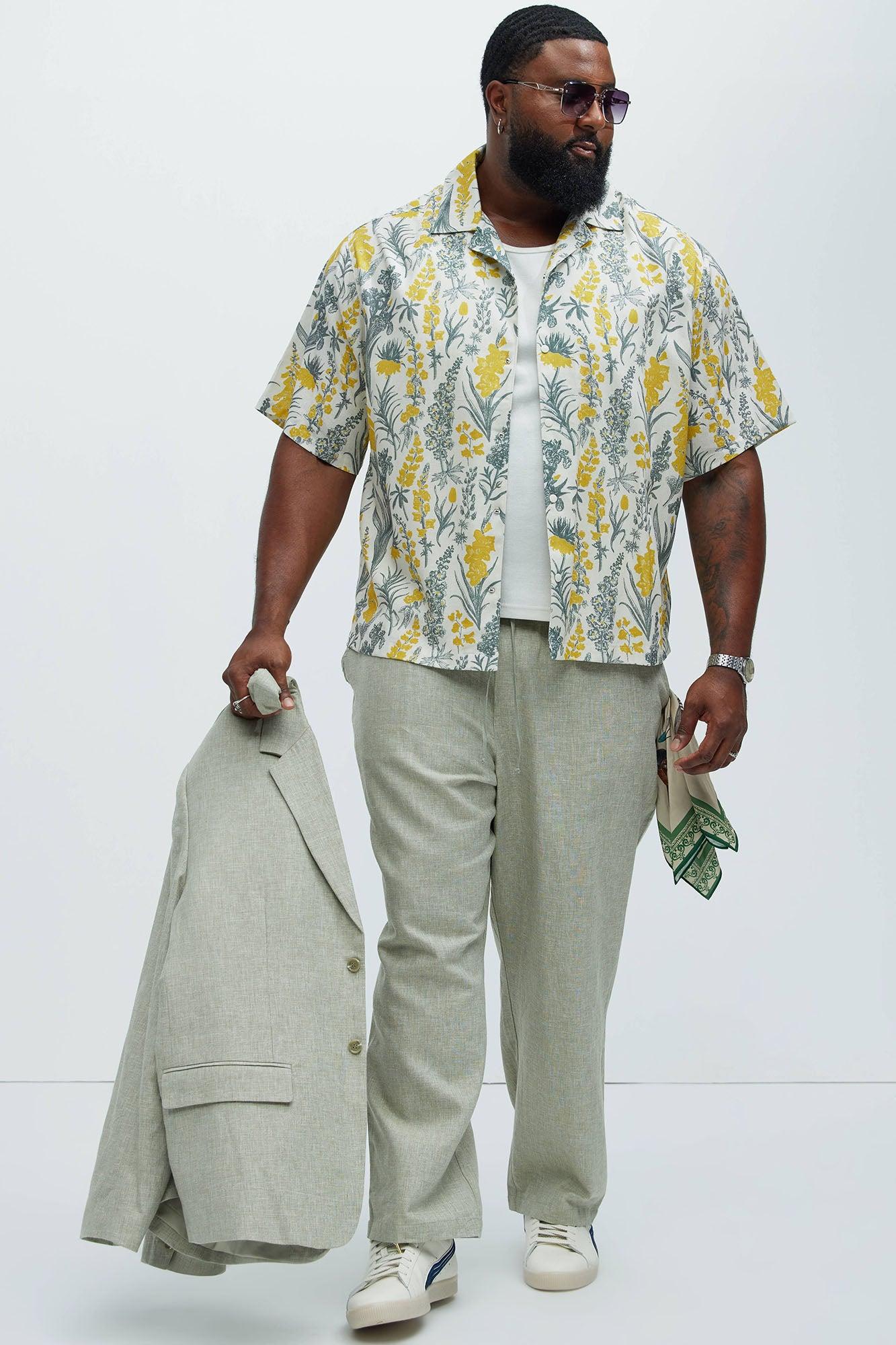 Wesley Linen Shirt - Yellow/combo Product Image